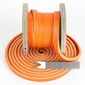 Fettleder Meterware in Orange Neu 12mm Reduziert
