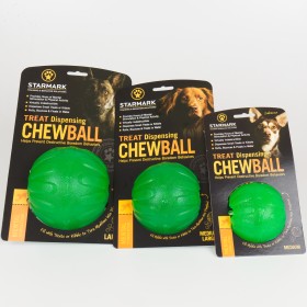 Starmark Hundespielzeug Treat Dispensing Chew Ball in grün ohne Wurfband